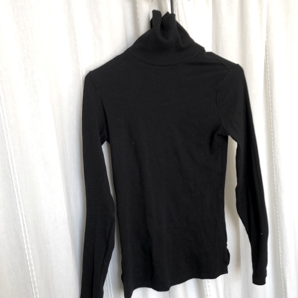 Black tight turtleneck
